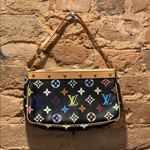 Louis Vuitton Black Multicolor Monogram Purse